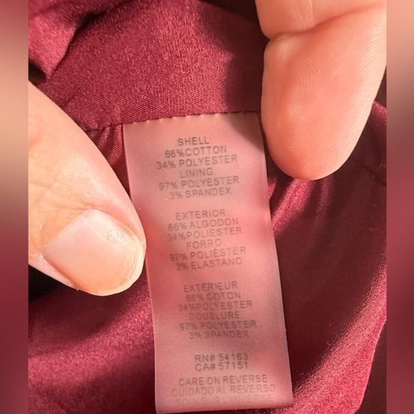 Tommy Hilfiger Maroon‎ Dark Red Womens Blazer size 6 - Picture 5 of 8